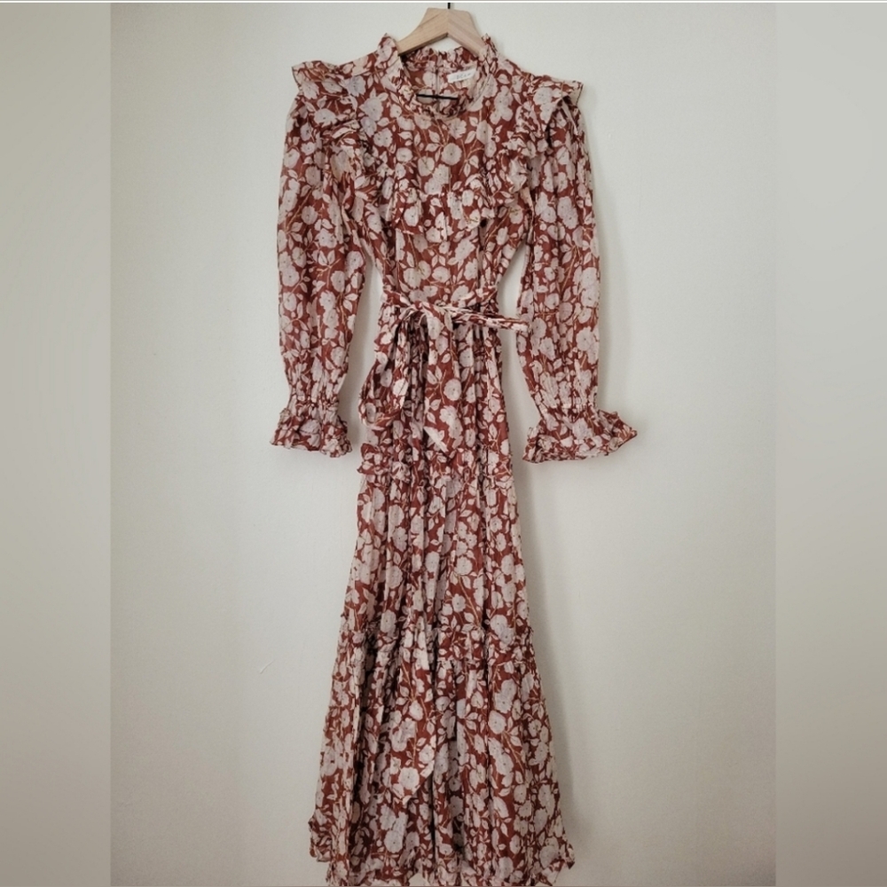 Doen Caramel dress in Red Ambridge Floral, sz s - Picture 4 of 15